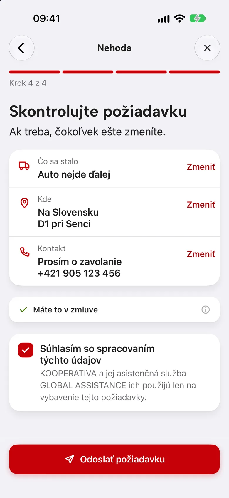 Súhrn požiadavky s miestom D1 pri Senci